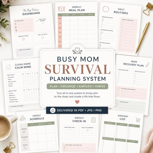 Meal Planner & Family Organizer Templates